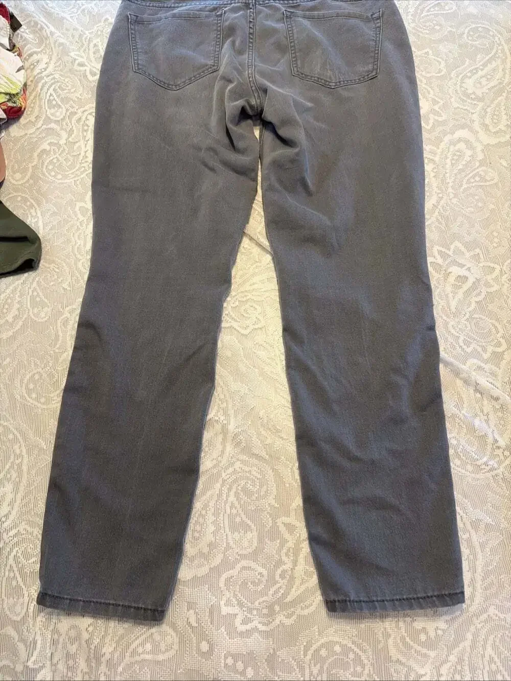 Old Navy Womens Jeggings 14 R Gray Cotton Blend Pants Ankle Straight Leg 34/27